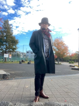 「アイテム（シューズ）」を使った、street666monk315さん（メンズ・183cm）の冬コーディネート