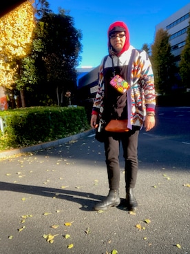 「アイテム（スーツケース/キャリーバッグ）」を使った、street666monk315さん（メンズ・183cm）の冬コーディネート