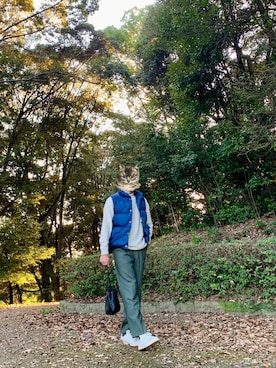 「アイテム（ダウンベスト）」を使った、roycatwear87さん（メンズ・174cm）の冬コーディネート