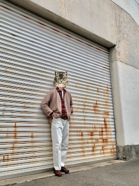 「アイテム（モカシン/デッキシューズ）」を使った、roywear87さん（メンズ・174cm）の秋コーディネート