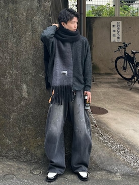 「アイテム（マフラー）」を使った、ryuseiwear17さん（メンズ・181cm）の秋コーディネート