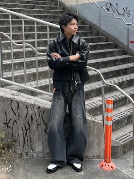 「アイテム（ブルゾン）」を使った、ryuseiwear17さん（メンズ・181cm・10代）の秋コーディネート