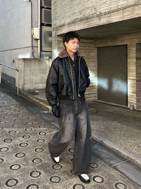 「アイテム（トップス）」を使った、琉星さん（メンズ・181cm・10代）の冬コーディネート