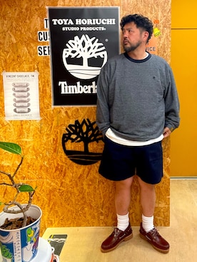 「Timberland（ティンバーランド）のアイテム」を使った、MITSUNORI MATSUMURAさん（メンズ・183cm）の春コーディネート