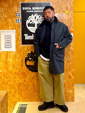 「アイテム（その他アウター）」を使った、MITSUNORI MATSUMURAさん（メンズ・183cm）の冬コーディネート