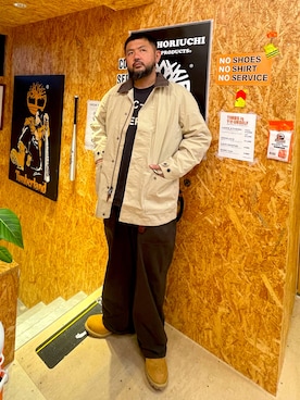 「アイテム（ジャケット/アウター）」を使った、MITSUNORI MATSUMURAさん（メンズ・183cm）の秋コーディネート