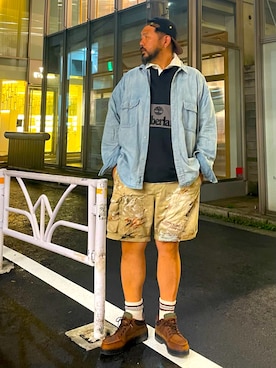 「アイテム（帽子）」を使った、MITSUNORI MATSUMURAさん（メンズ・183cm・40代）の秋コーディネート