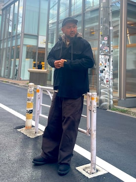 「アイテム（ブーツ）」を使った、MITSUNORI MATSUMURAさん（メンズ・183cm）の秋コーディネート