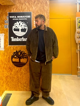 「アイテム（その他アウター、ブラウン系）」を使った、MITSUNORI MATSUMURAさん（メンズ・183cm）の秋コーディネート