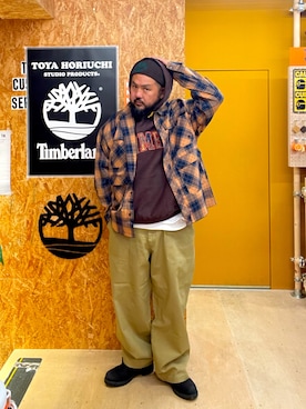 「アイテム（シャツ/ブラウス）」を使った、MITSUNORI MATSUMURAさん（メンズ・183cm）の秋コーディネート