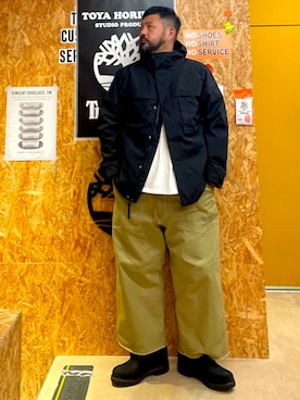 「アイテム（その他アウター）」を使った、MITSUNORI MATSUMURAさん（メンズ・183cm）の冬コーディネート