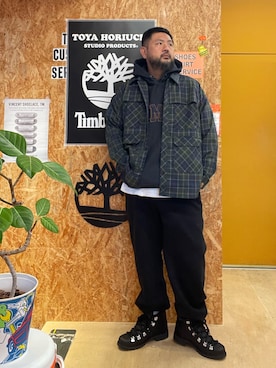 「アイテム（パーカー）」を使った、MITSUNORI MATSUMURAさん（メンズ・183cm・40代）の冬コーディネート