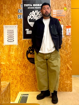 「アイテム（その他アウター）」を使った、MITSUNORI MATSUMURAさん（メンズ・183cm・40代）の冬コーディネート