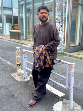 「アイテム（モカシン/デッキシューズ）」を使った、MITSUNORI MATSUMURAさん（メンズ・183cm・40代）の夏コーディネート