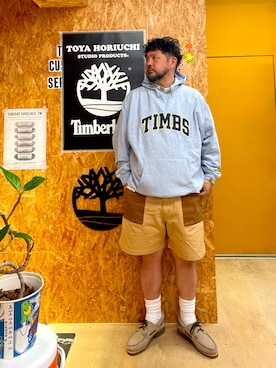 「アイテム（パーカー）」を使った、MITSUNORI MATSUMURAさん（メンズ・183cm）の春コーディネート