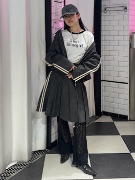 「jouetie（ジュエティ）のアイテム（ジャケット/アウター）」を使った、HANANEさん（レディース・156cm）の冬コーディネート