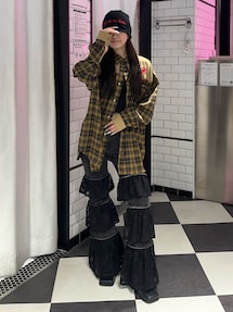 jouetie レースフリルフレアデニム ブラック M USED レースフリルフレアデニム[品番：MKSW0063555]｜jouetie