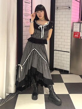 「黒髪」｜HANANEさん（レディース・156cm）の春コーディネート