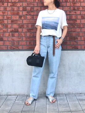 「OUTDOOR PRODUCTS（アウトドアプロダクツ）のOUTDOOR PRODUCTS MINI ROLL BOSTN BAG（ショルダーバッグ）」を使った、KOHAさん（レディース・161cm）の秋コーディネート