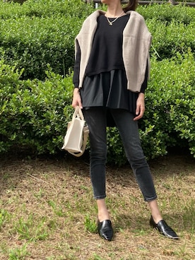 「アイテム（ローファー）」を使った、___taachan_38さん（レディース・170cm）の秋コーディネート