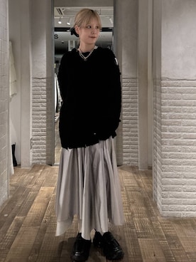 「JEANASIS（ジーナシス）のアイテム（スカート）」を使った、おはさん（レディース・162cm）の秋コーディネート