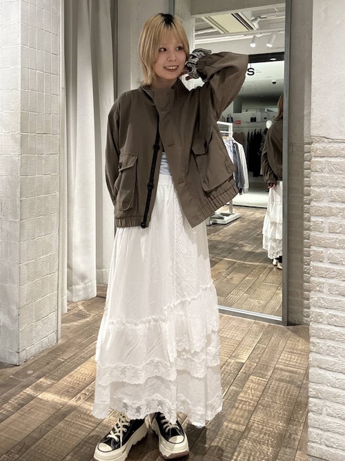 パッチワークコットンレーススカート/646049（スカート）｜JEANASIS