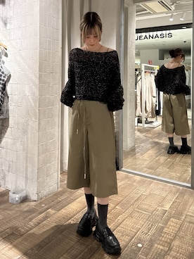 「JEANASIS（ジーナシス）のアイテム」を使った、おはさん（レディース・162cm）の秋コーディネート