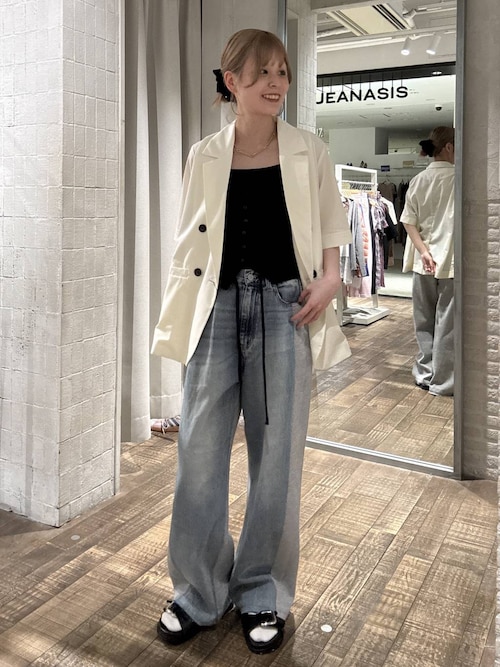 スウェットコンビデニムパンツ/645263（デニムパンツ）｜JEANASIS