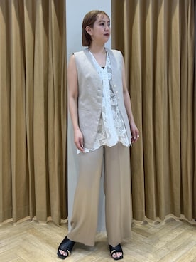 「ROPE'（ロペ）のアイテム（パンツ）」を使った、MIYUKIさん（レディース・164cm）の春コーディネート