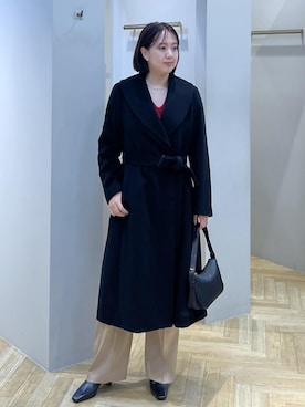 「アイテム（ステンカラーコート）」を使った、MIYUKIさん（レディース・164cm・30代）の秋コーディネート