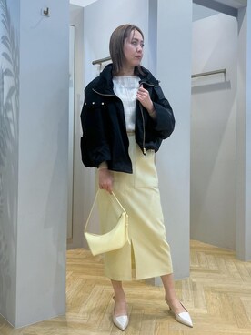 「ROPÉ」｜「アイテム（マウンテンパーカー）」を使った、MIYUKIさん（レディース・164cm）の春コーディネート