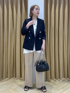 「ROPE'（ロペ）のアイテム（テーラードジャケット）」を使った、MIYUKIさん（レディース・164cm）の春コーディネート