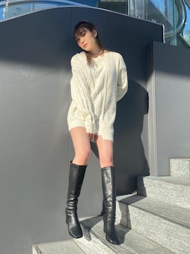 amisaさん（レディース・159cm）の冬コーディネート