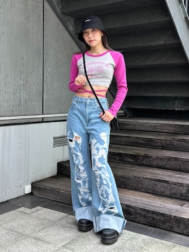 amisaさん（レディース・159cm）の夏コーディネート