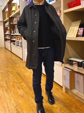 「JOURNAL STANDARD（ジャーナルスタンダード）のアイテム（トレンチコート）」を使った、aitasuさん（メンズ・174cm）の冬コーディネート