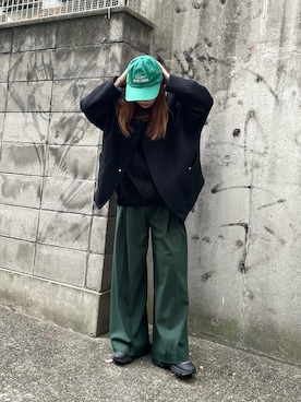 「Lui's（ルイス）のアイテム（ブルゾン）」を使った、Lilyeeさん（レディース・157cm）の冬コーディネート