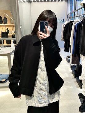 「Lui's（ルイス）のアイテム（ブルゾン）」を使った、Lilyeeさん（レディース・157cm）の冬コーディネート