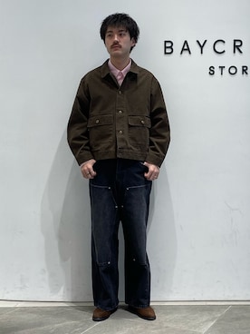 「JOURNAL STANDARD（ジャーナルスタンダード）のビンテージ ツイル ワーク ジャケット（その他アウター、ブラウン系）」を使った、jk090133さん（メンズ）の春コーディネート