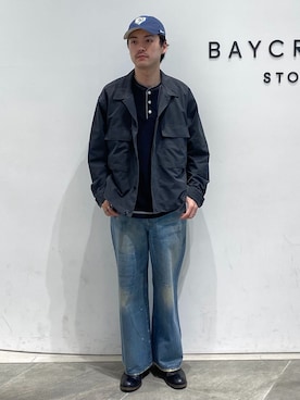 「JOURNAL STANDARD（ジャーナルスタンダード）のCOOL DOTS / クールドッツ ピグメント シャツジャケット（ミリタリージャケット、ブラック系）」を使った、jk090133さん（メンズ）の春コーディネート