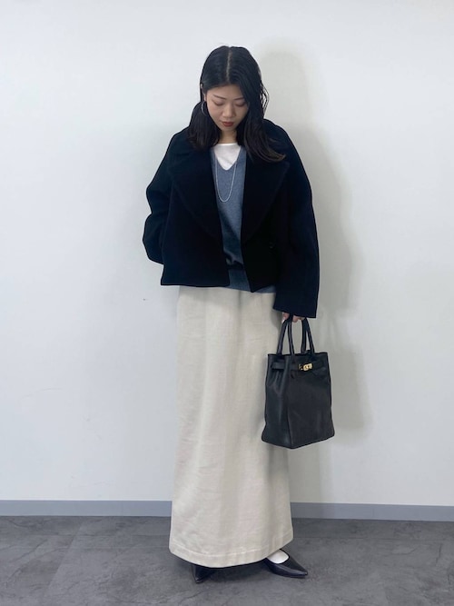 セール】ウールベロアショートコート（ピーコート）｜BABYLONE