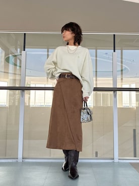 Mila Owenさん(レディース・160cm)の冬コーディネート