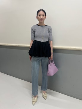 Mila Owenさん（レディース・158cm）の夏コーディネート