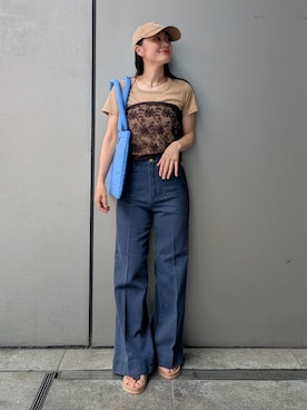 Mila Owenさん(レディース・156cm)の夏コーディネート