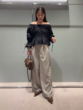「ボリューム」｜Mila Owenさん（レディース・158cm）の春コーディネート