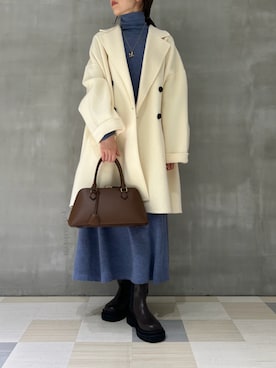 「Mila Owen（ミラオーウェン）のアイテム（その他アウター）」を使った、Mila Owenさん（レディース・159cm）の冬コーディネート
