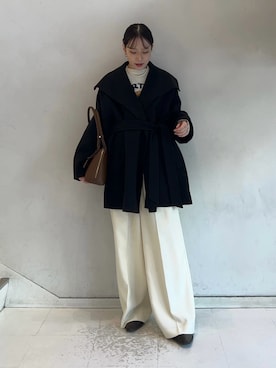 「Mila Owen（ミラオーウェン）のアイテム（ブーツ）」を使った、Mila Owenさん（レディース・158cm）の冬コーディネート