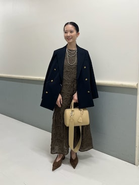 Mila Owenさん（レディース・158cm）の冬コーディネート