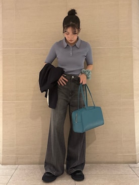「アイテム（その他ヘアアクセサリー）」を使った、Mila Owenさん（レディース・155cm）の秋コーディネート