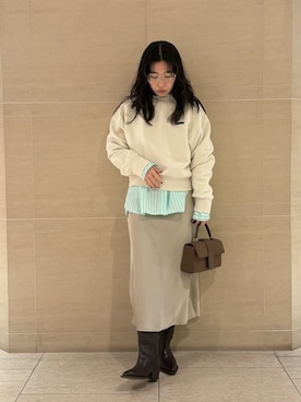 Mila Owenさん(レディース・155cm)の冬コーディネート