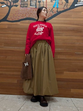 「Mila Owen（ミラオーウェン）のアイテム」を使った、Mila Owenさん（レディース・156cm）の冬コーディネート